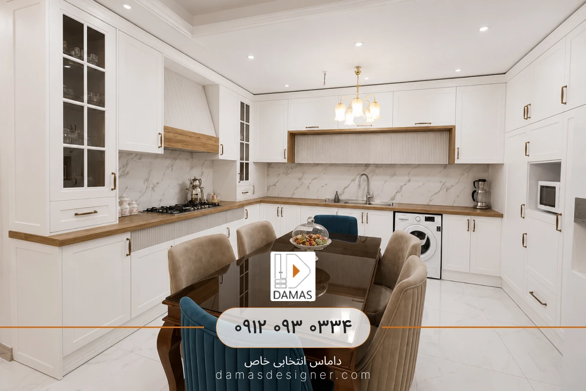 بهترین رنگ کابینت نئوکلاسیک